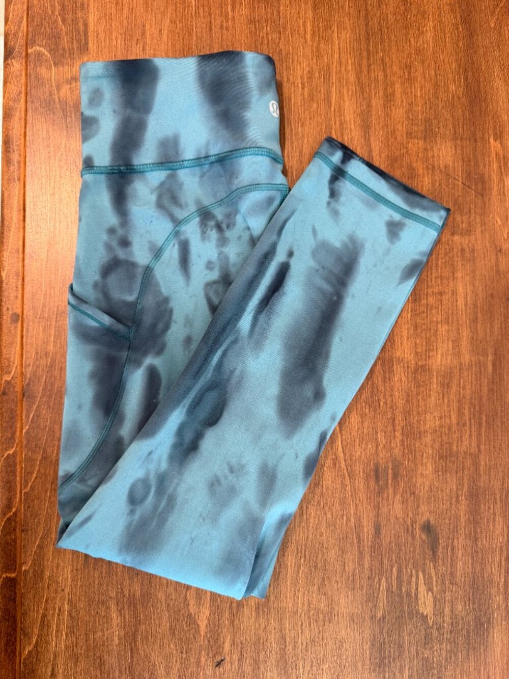 Lululemon Invigorate High-Rise Crop 23" Forest Shibori Graphite Grey Desert Teal